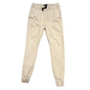 Zanerobe Sureshot Joggers Mens 32 Tan Khaki Drop Crotch Stretch Chino Pants